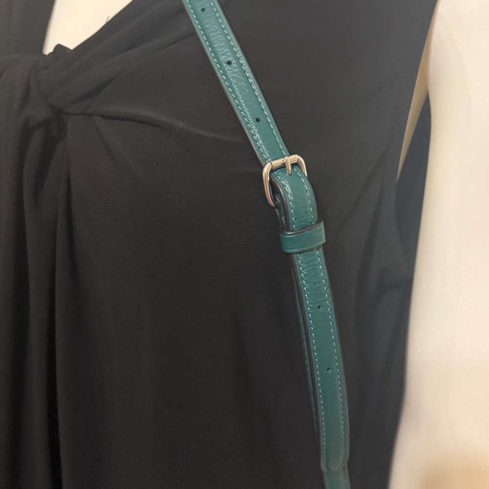 NWOT COACH leather bag COACH rivet Nina small tote shoulder bag. Emerald Green. - Picture 9 of 10
